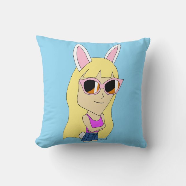 Coussin chibi bunnygirl (Recto)