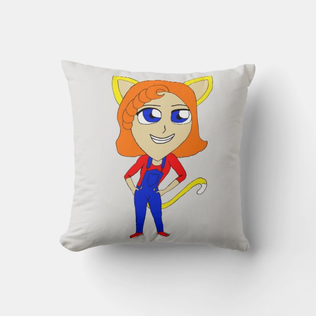 Coussin chibi catgirl (Recto)