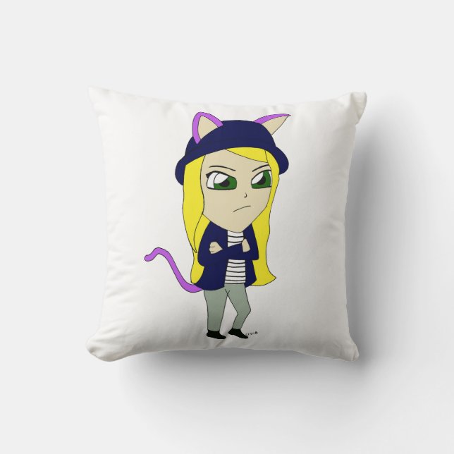 Coussin chibi catgirl (Recto)