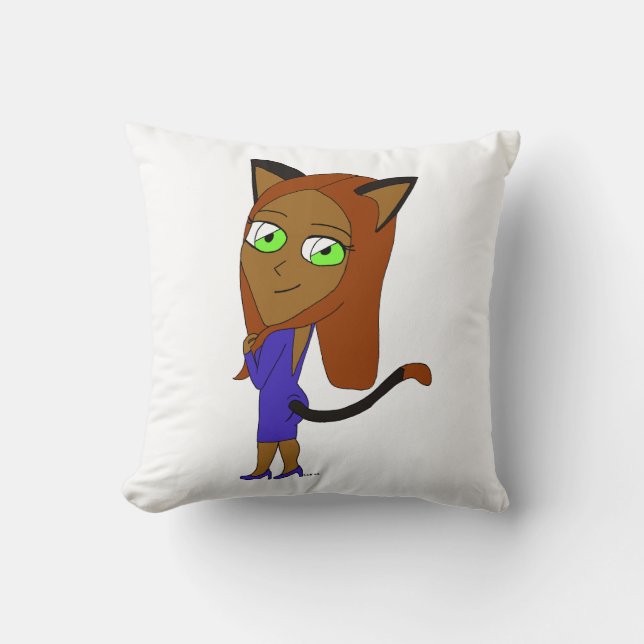 Coussin chibi catgirl (Recto)