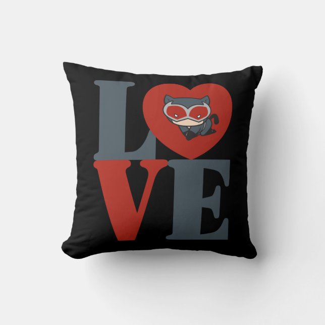 Coussin Chibi Catwoman LOVE (Recto)