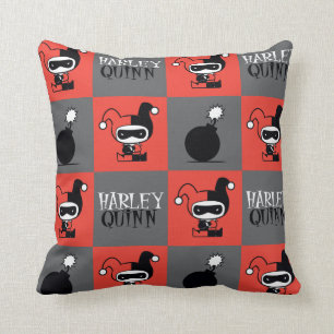 Coussin Chibi Harley Quinn Checker Motif