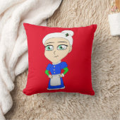 Coussin Chibi Mme Claus costume bleu (Couverture)