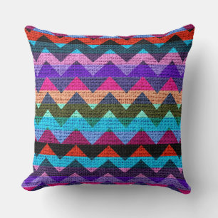 Coussin Chic Chevron Burlap Rustique #38