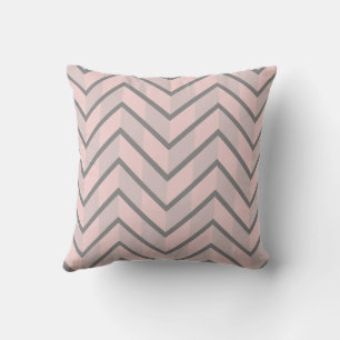 Coussin Chic Chevron Chocolat Rose Rubis