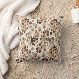Coussin Chic Crème Brown Poster de animal léopard