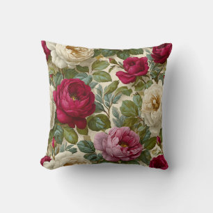 Coussin Chic Floral Romantique Botanique Vintage
