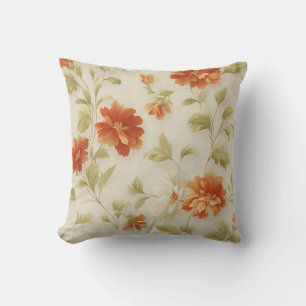 Coussin Chic Floral Romantique Botanique Vintage Élégant