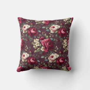 Coussin Chic Floral Romantique Botanique Vintage Élégant