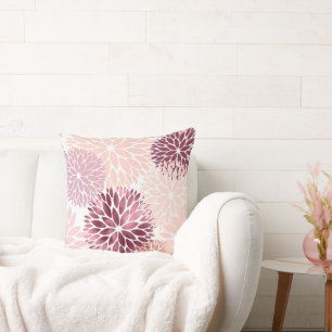 Coussin Chic Floral Rose Élégant