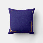 Coussin Chic Gold Cobalt Abstrait cadre floral (Verso)