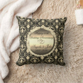 Coussin Chic Gold Diamonds Damask 50e Anniversaire de Mari (Couverture)