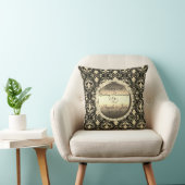 Coussin Chic Gold Diamonds Damask 50e Anniversaire de Mari (Chaise)