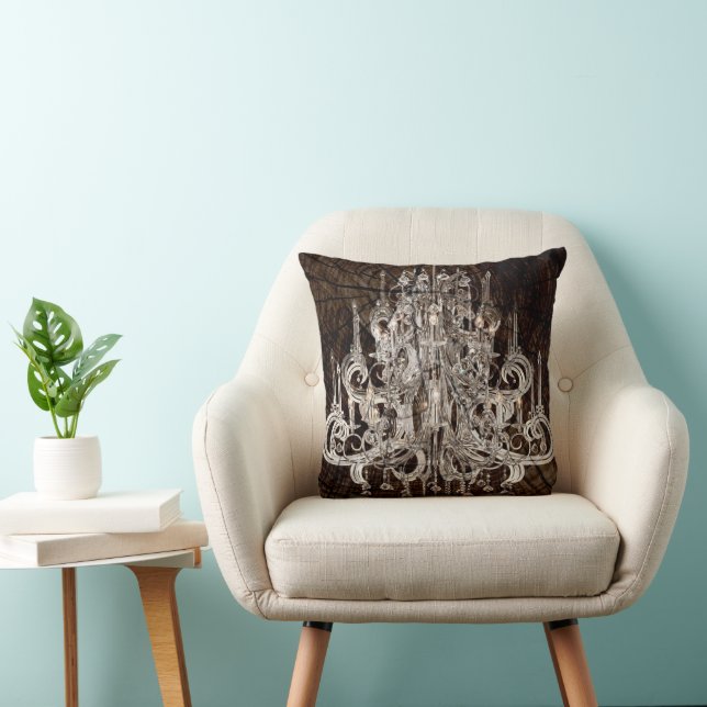 Coussin Chic Grain en bois Français Pays Chandelier en cri (Chaise)