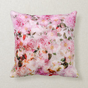 Coussin Chic Joli Push Pink Rose Floral