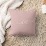 Coussin Chic Meilleure femme d'accueil jamais nom personna<br><div class="desc">Élégant Chic Meilleure femme de chambre Ever Personnalisé Nom Script cadeau</div>
