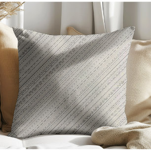 Coussin Chic moderne Boho rayures gris clair