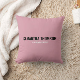 Coussin Chic Moderne Rose, Blanc & Noir