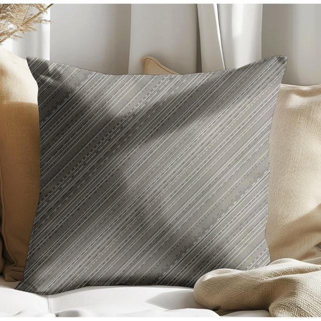 Coussin Chic Moderne Stripes Boho (Créateur téléchargé)