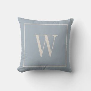 Coussin Chic Monogramme Initiale Douce Maison de Campagne 