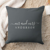 Coussin Chic Newlysée M. Mme Black White Monogramme (Couverture)