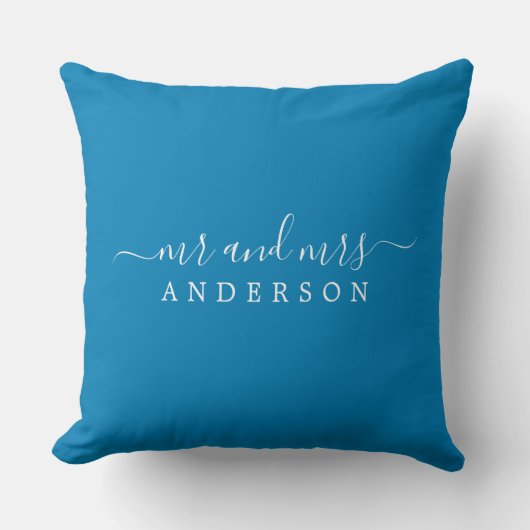 Coussin Chic Newlysée Mr Mme Ibiza Blue Monogram (Recto)
