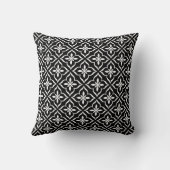 Coussin Chic noir blanc mignon classique rétro Motif arabe (Verso)