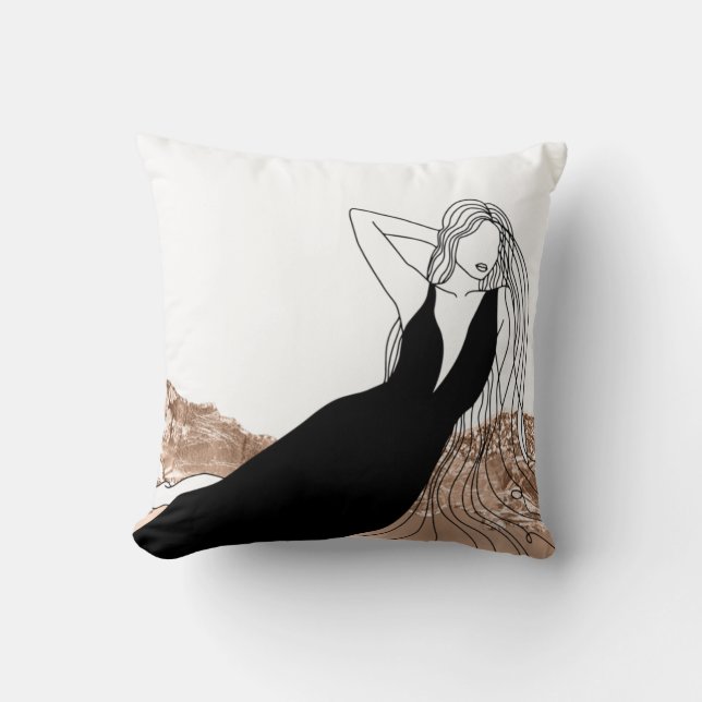 Coussin *~* Chic Rose Gold long cheveux femme beauté mode  (Recto)