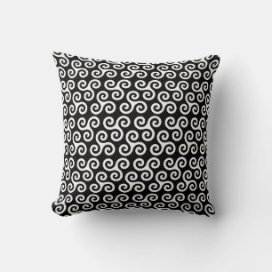 Coussin Chic triple spirale Celtique triskele Symbole Moti