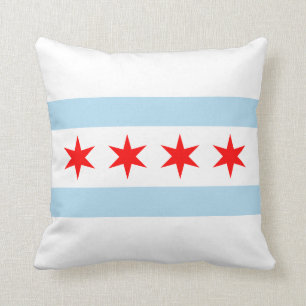 Coussin Chicago Flag City Souvenir