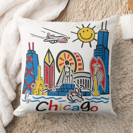 Coussin Chicago Kids Skyline (Couverture)