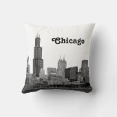 Coussin Chicago Skyline Gravé (Verso)