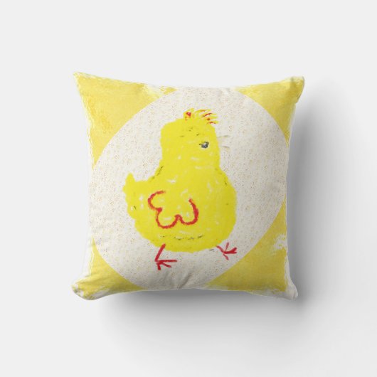 Coussin Chick avec cheveux (Recto)