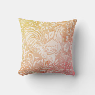 Coussin Chicken Rooster d'Or Chaud Rustique Cottage Ferme