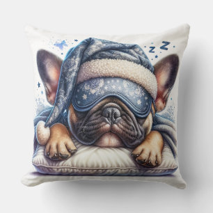Coussin Chien à chien de taureau français mou dormant