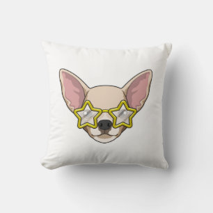 Coussin Chien avec lunettes de soleil