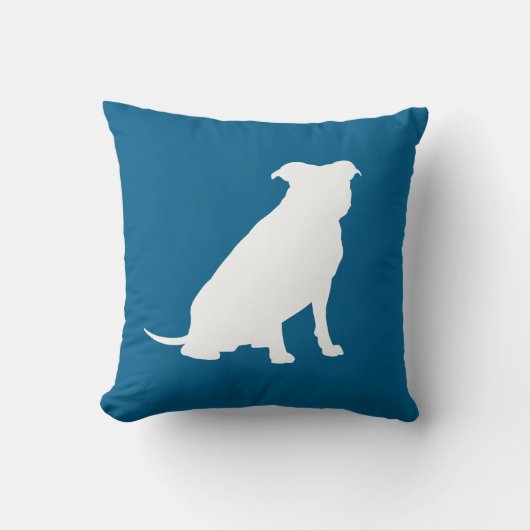 Coussin Chien Baby shower Pit Pitbull Blue Boy (Recto)