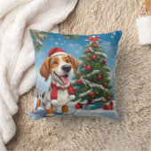 Coussin Chien Beagle de Noël (Couverture)