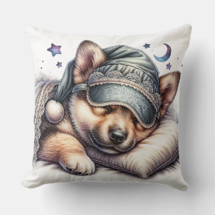 Coussin Chien berger allemand mignon dormant