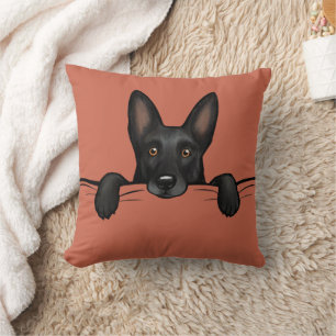 Coussin Chien berger allemand noir