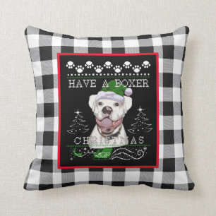 Coussin Chien blanc de Noël