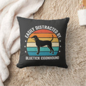 Coussin Chien Bluetick Coonhound Coucher de soleil Rétro (Couverture)
