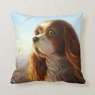Coussin Chien cavalier du Roi Charles dans la peinture