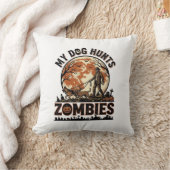 Coussin Chien chasse les zombies Conception de vecteur Hal (Couverture)