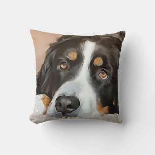 Coussin Chien, Chien féminin, Chien de montagne bernois