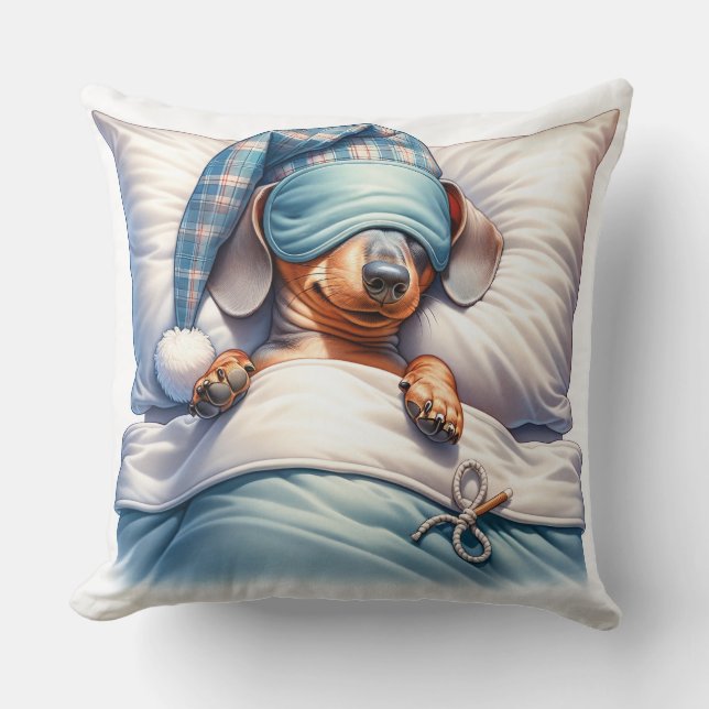 Coussin Chien Dachshund mignon (Recto)