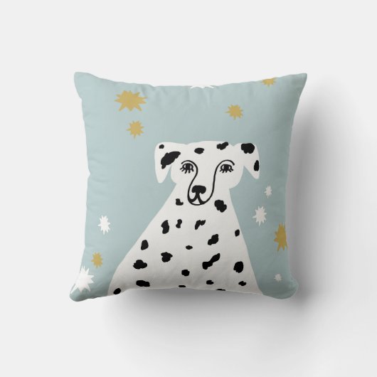 Coussin Chien dalmate - Illustration Abstraite Enfants (Verso)