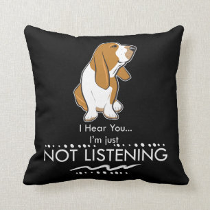 Coussin Chien de Basset Hound - entendez que vous je