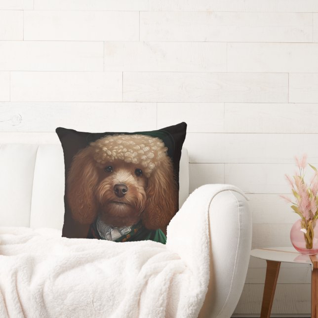Coussin Chien de caniche en tenue de jour St. Patrick (Canapé)