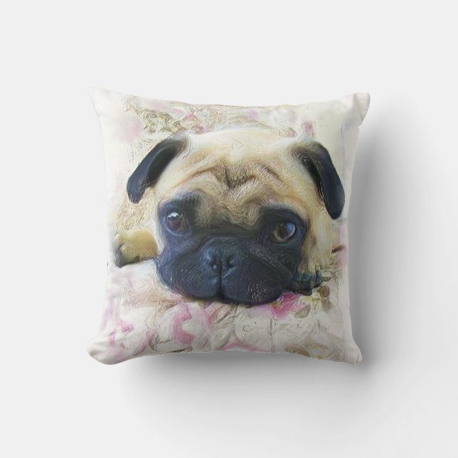 Coussin Chien de carlin (Recto)